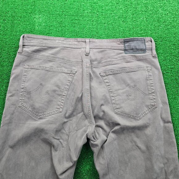 Adriano Goldschmied Jeans Mens 36x32 Gray Slim Straight Flat Front Preppy Casual - Picture 10 of 11